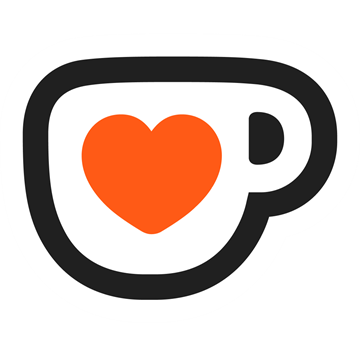 Ko-fis icon, a cup with a heart on the center
